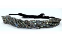 Grey Natural Labradorite Faceted Box Shaped Beads Strand 5-6mm