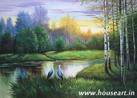 Landscape Canvas Paintings Medium: Oil