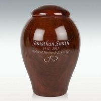 Brushed Cherry Cremation Urn