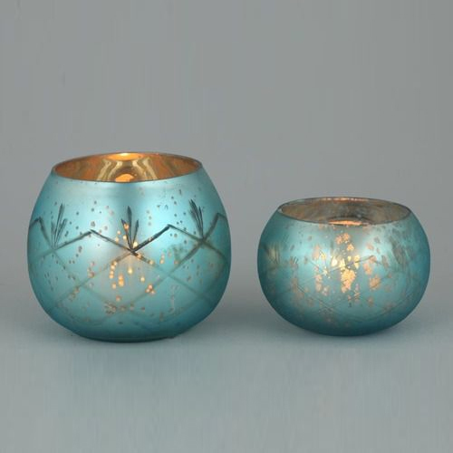 Glass Votive - Polished Glass, Sea Green Color, Modern Arts Style | Quality Checked, Decorative Design for Home and Hospitality Use