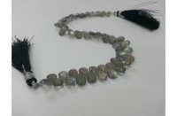 Natural Labradorite Faceted Pear Beads Briolette 7.5-9mm