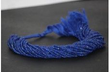 Blue Natural Lapis Lazuli Faceted Rondelle Beads Strand 3-4mm