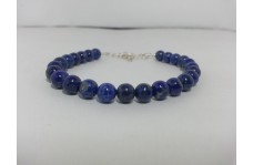 Natural Lapis Lazuli Smooth Round Beads Bracelet 7mm