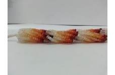 Natural Mexican Fire Opal Shaded Faceted Rondelle Beads Strand