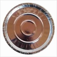 Silver Laminated Paper Plate - 12 To 15 Inch Round, Silver Kraft Paper | Eco-friendly, Bio-degradable, Elegant Finish, Variety Of Sizes