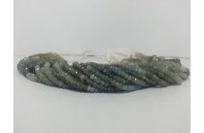 Stone Natural Moss Aquamarine Multi Faceted Rondelle Beads 3.5-4Mm