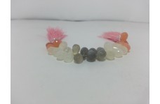 Natural Multi Moonstone Faceted Drops Briolette Beads