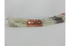 Natural Multi Moonstone Plain Smooth Cube Box Shaped Beads Strand