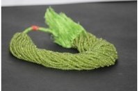Green Natural Peridot Faceted Rondelle Beads Wholesale 3.5-4mm