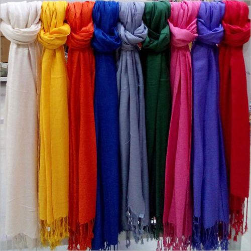 All Plain Viscose Pashmina Shawl