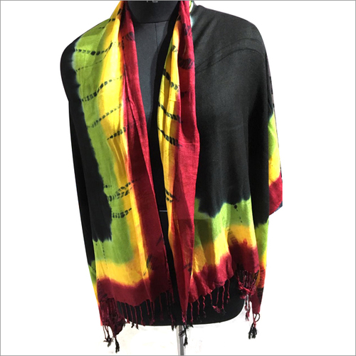 Tie Dyed Stole - 70x180 cm | All Colors, Plain Pattern, Perfect for Women
