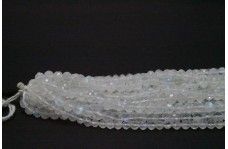 Natural Rainbow Moonstone Faceted Round Beads Strand 4-5mm
