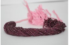 Natural Rhodolite Garnet Faceted Rondelle Beads Strand 3-4mm