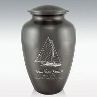 Sailboat  Classic Brass Cremation Urn Engravable