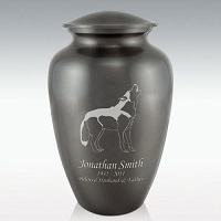 Wolf Classic Brass Cremation Urn Engravable