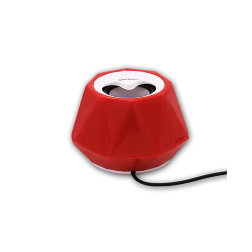 Red Color Wired Speakers