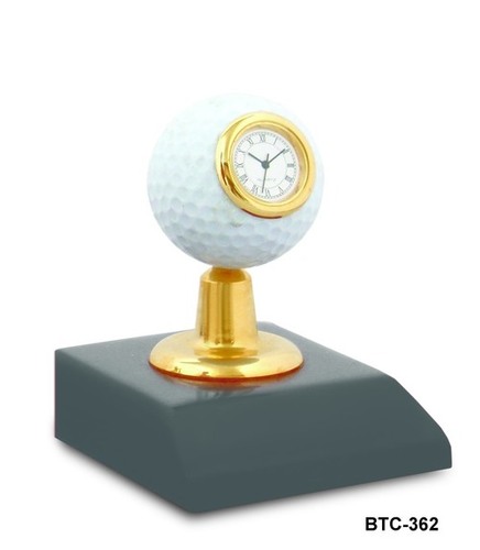 Gold Golf Ball With Clock