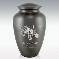 Black Tractor Classic Brass Cremation Urn Engravable