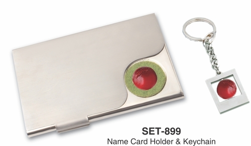 Grey Cricket Card Holder With Key Chain