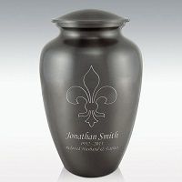 Fleur-Di-lis Classic Brass Cremation Urn Engravable