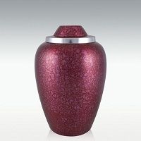 Burgundy Plum Alloy Large Cremation Urn Engravable