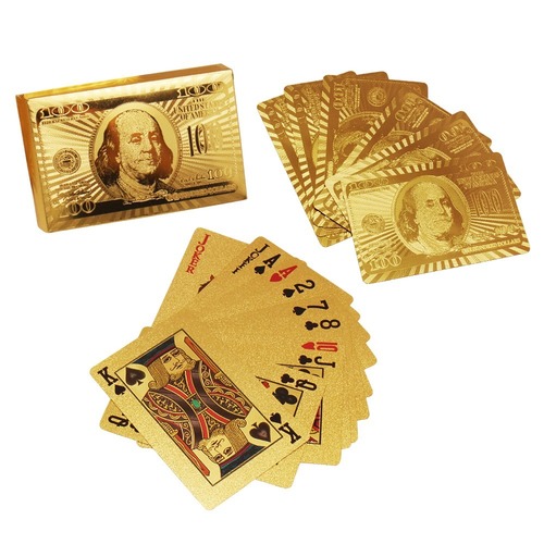 Gold Plated Playing Cards Dollar