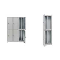 Stainless Steel Cabinet - 72" H X 36" W X 18" D | 4 Doors, 3 Shelves, Powder Coated Finish, Corrosion Resistant, Elegant Look
