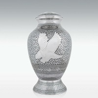 Beautiful Soaring Eagle Brass Cremation Urn