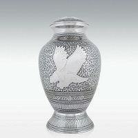 Beautiful Soaring Eagle Brass Cremation Urn