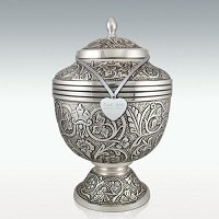 Beautiful Soaring Eagle Brass Cremation Urn
