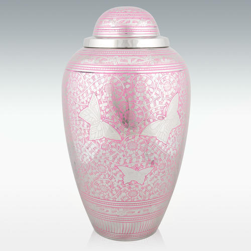 Extra Large Brilliant Butterflies Cremation Urn Engravable