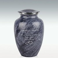 Extra Large Washed Denim Brushed Cremation Urn Engravable