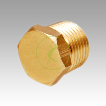 Golden Brass Hex Pipe Plug
