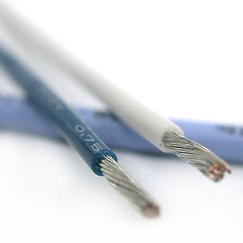 White & Blue Ptfe Cables