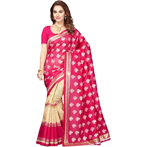 Julie Keri Pink Foil Saree