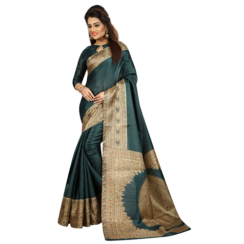 Green Kalamkari Silk Saree