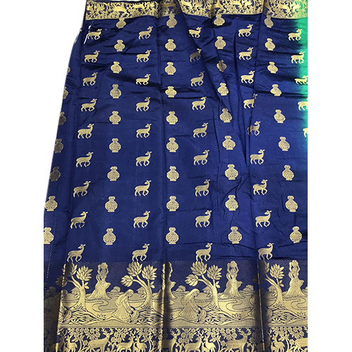 Hiran Green Blouse Kanjivaram Saree