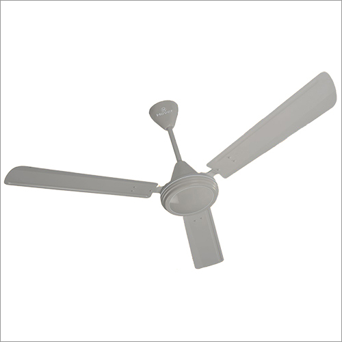 White Metallic Silver Ceiling Fan