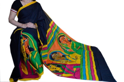 Bangali Hand Printed Cotton Saree