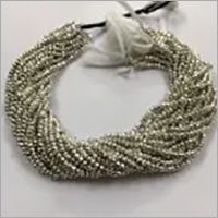 Natural Silver Pyrite Faceted Rondelle Beads Strand 3.5-4mm