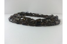 Natural Smoky Quartz Faceted Nugget Shaped Beads Strand