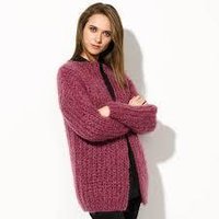 Fancy Ladies Cardigans - Acrylic Fiber & Woolen Yarn, S-xl Size, Pink Color, Long Sleeve, Button Closure, Solid Pattern, Elegant Design With Colorful Lining