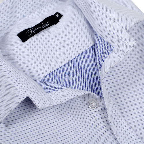 White Printed Formal Shirt