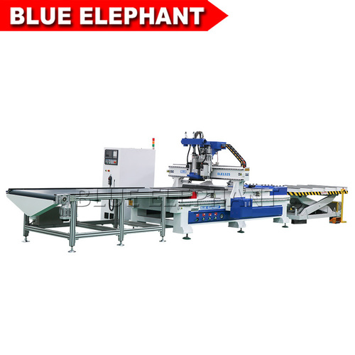 Blue Fully Automated Wood Cnc Furniture Making Machine