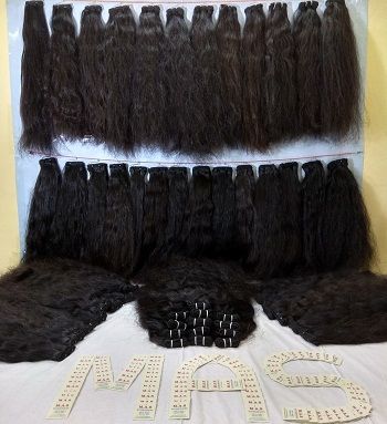 Unprocessed Black Natural Indian Human Hair Length: 8-32 Inch (In)