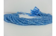 Sky Blue Topaz Faceted Rondelle Beads Strand 3.5-4mm