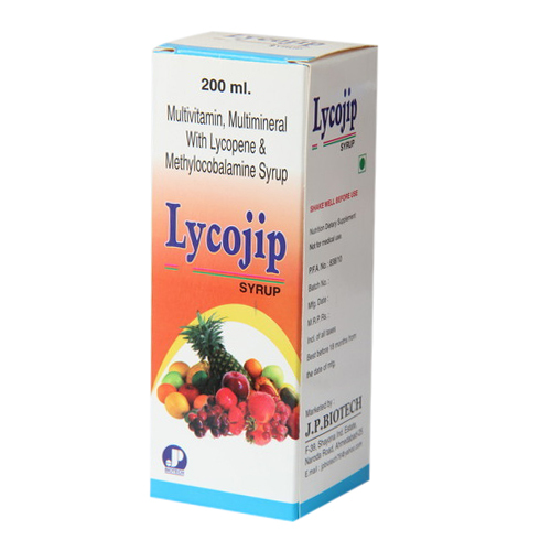Liquid Lycojip Multivitamin Multimineral Lycopene Methylocobalamine Syrup