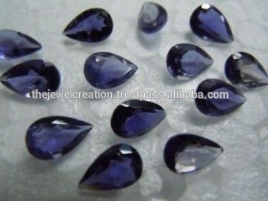 3x5mm Natural Purple Iolite Gemstone Faceted Pears Loose Stone