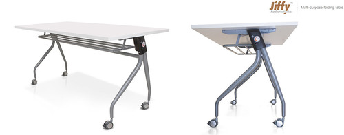 Jiffy - Metal and Wood, Two Sizes, White | Lightweight, Nestable, Horizontal Nesting, Utility Tray, Easy Mobility