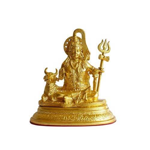 Gold Plated Shivji Statue
